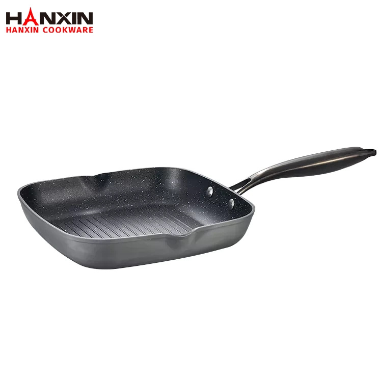 Aluminiowa patelnia grillowa z ceramiczną powłoką marmurową